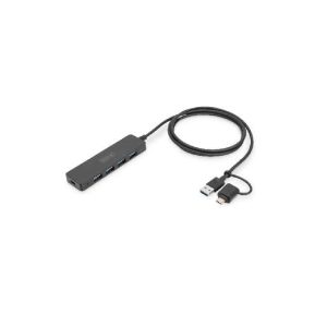 DIGITUS USB 3.0 Hub 4-PORT WITH USB-C ADAPTER