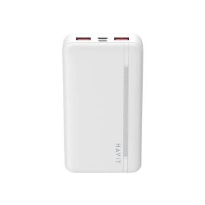 HAVIT Powerbank 2x USB-A & 1x USB-C 20000mAh White