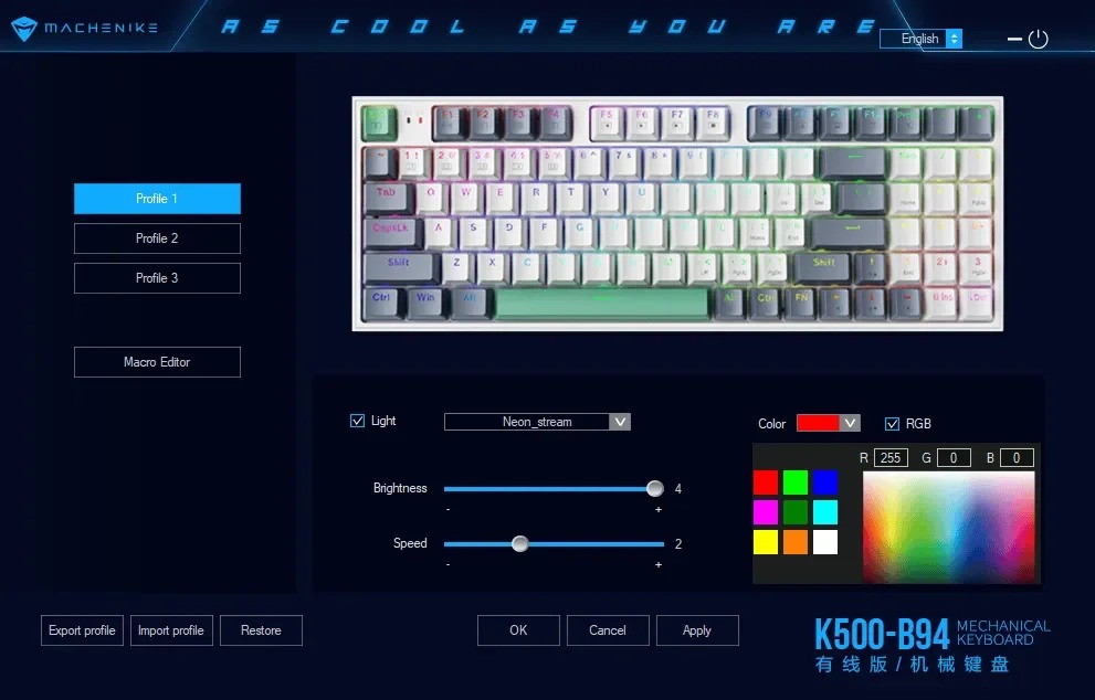 Machenike K500 mechanical keyboard(Black) - Image 2